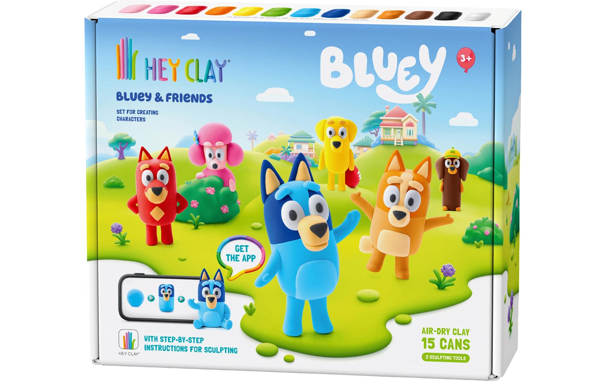 Max Bersinger Knetspielzeug Hey Clay Bluey 15 Dosen