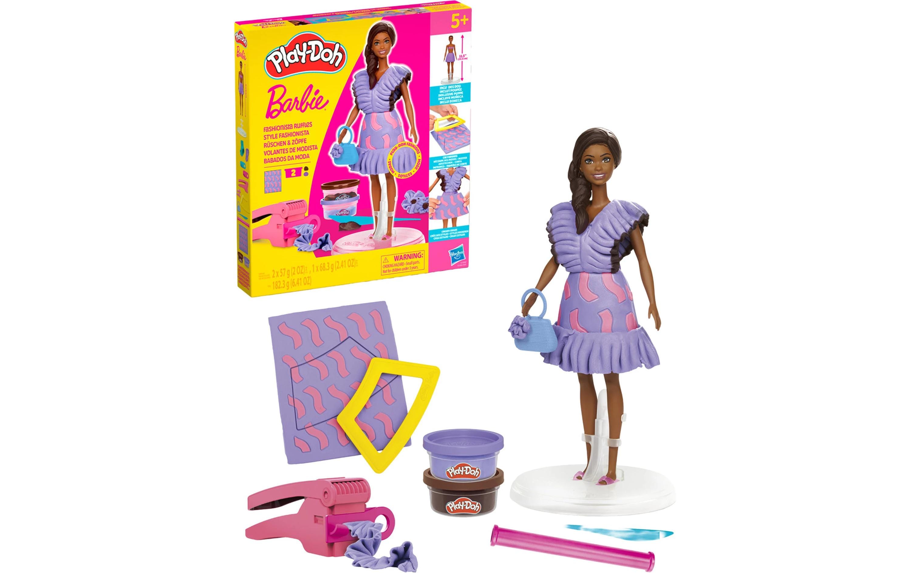 Play-Doh Knetspielzeug Barbie Rüschen und Zöpfe