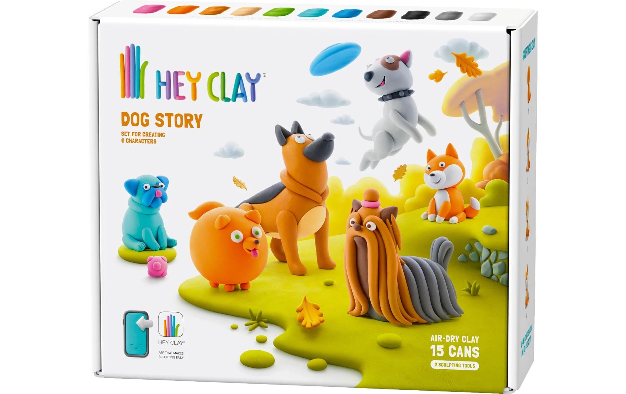 Max Bersinger Knetspielzeug Hey Clay Hunde 15 Dosen