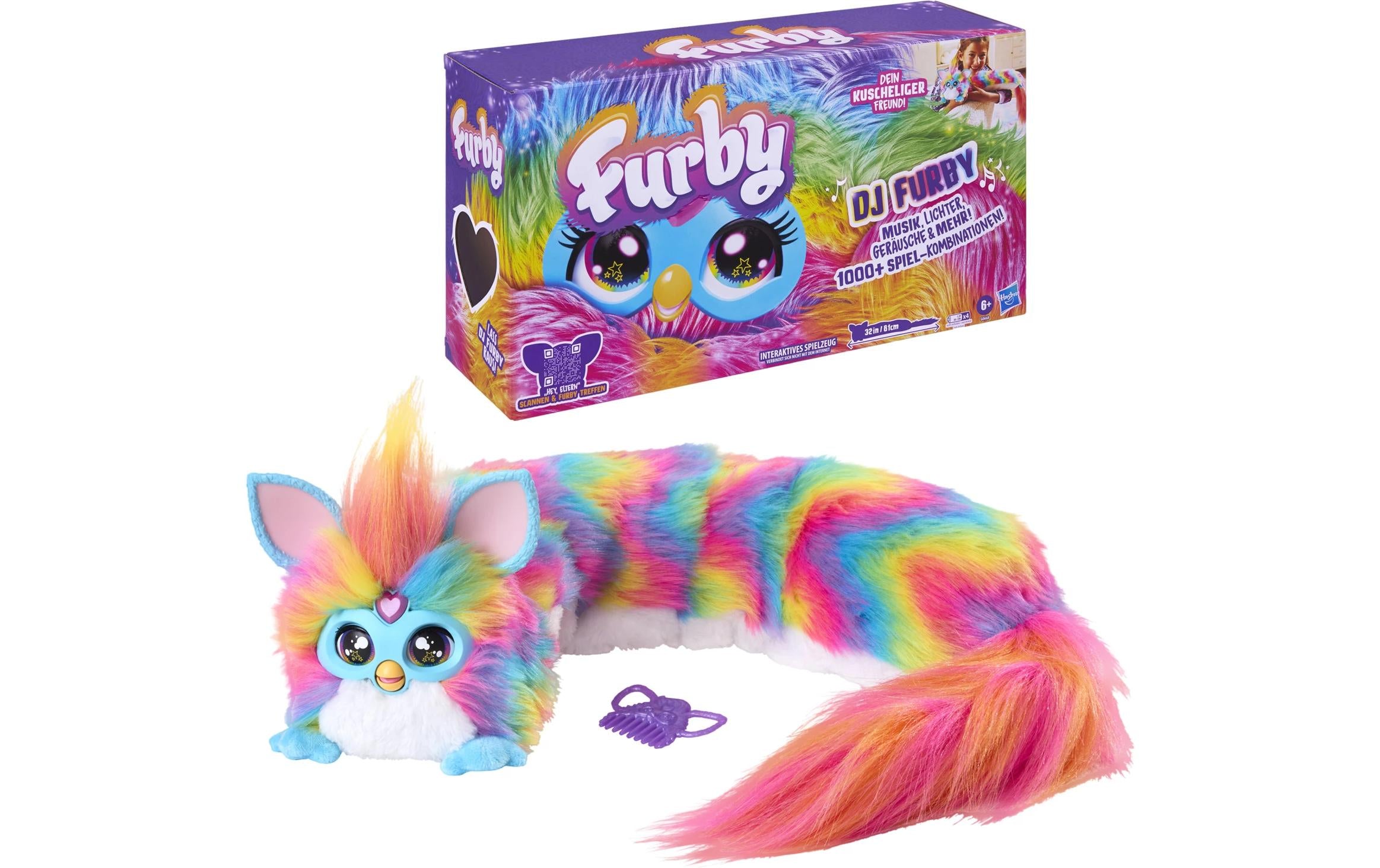 Furby Plüsch DJ Furby Regenbogen interaktives Plüschtier
