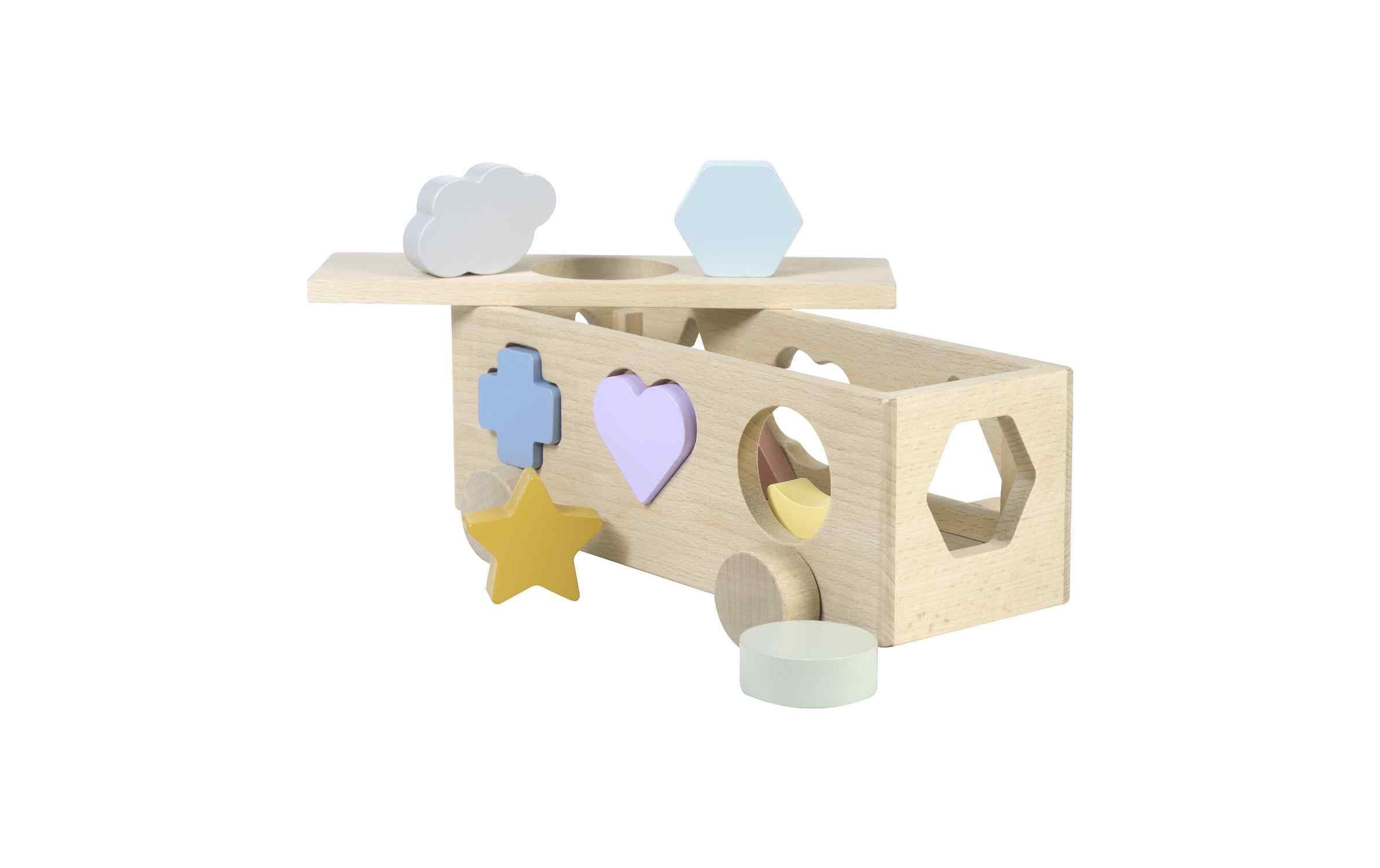 Kindsgut Steckwürfel Auto Holz 23 x 12 x 9 cm