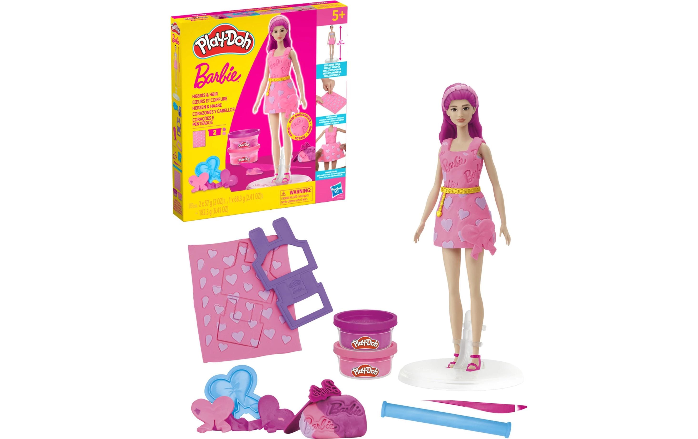 Play-Doh Knetspielzeug Barbie Herzen und Haare
