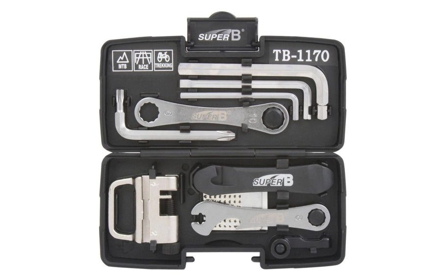 Super B Multitool TB-1170 Fahrradwerkzeugkoffer 24 in 1