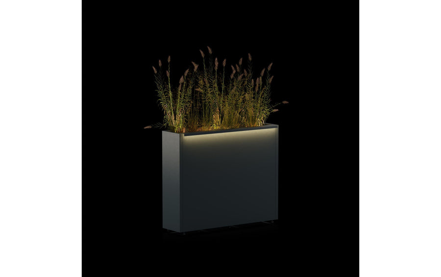 Herstera Metall-Pflanzgefäß Anthrazit 100x25x80 cm Garten & Outdoor > Pflanzen > Pflanzengefäße Herstera