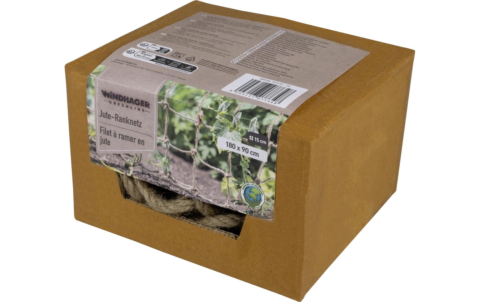 Windhager Jute Ranknetz Natur 180 x 90 cm - Hochwertiges Jutematerial Garten & Outdoor > Pflanzen > Pflanzengefäße Windhager