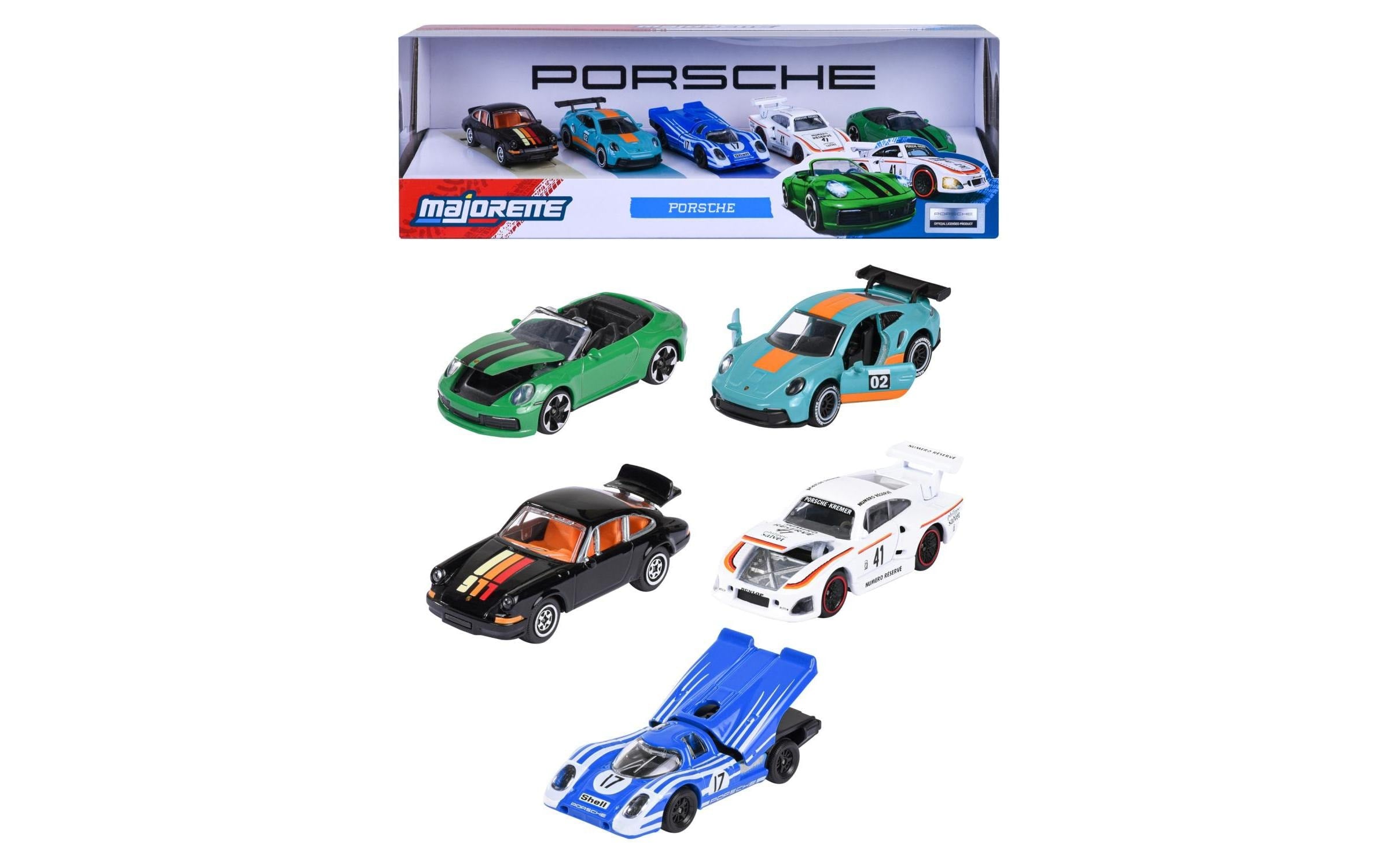 Majorette Auto Porsche 5 Stück, 1:64