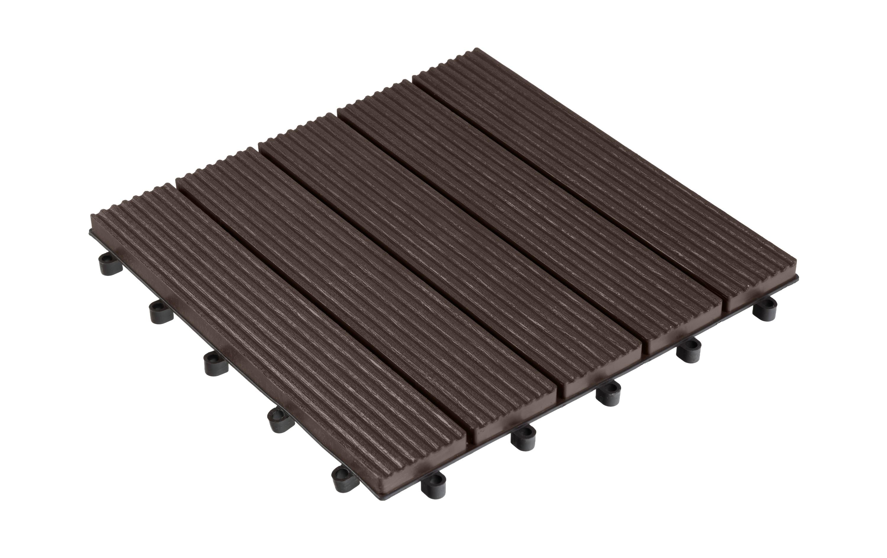 COCON Balkon-& Terrassenplatten Braun, 30 x 30 cm, 6 Stück