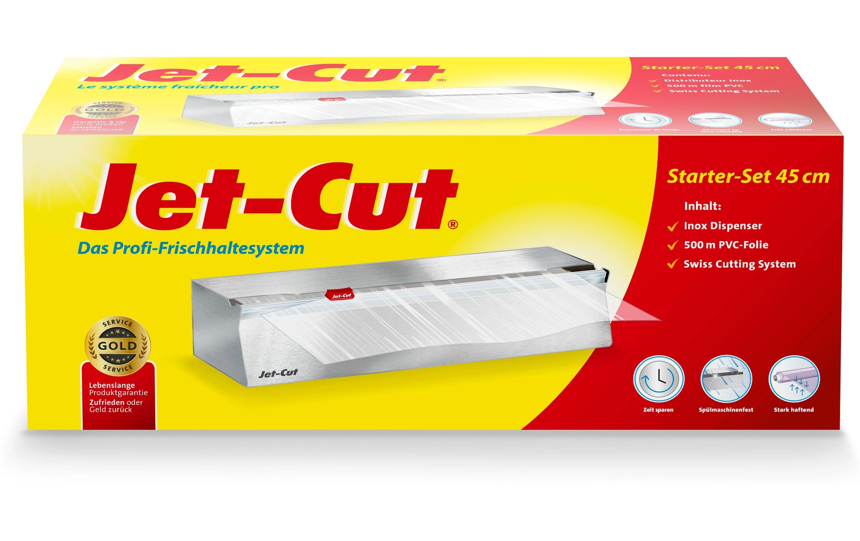 Jet-Cut Frischhaltefolie Nachfüllsystem 45c Starter-Set inkl. 500 m Jet-Cut Folie