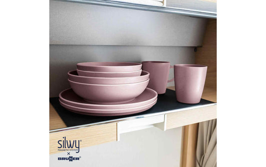 Silwy Magnet-Kunststoff-Geschirrset DOLOMIT ROSE