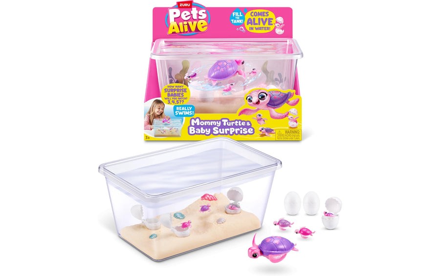 Zuru Spielfigurenset Pets Alive Mommy Turtle und Baby Surprise