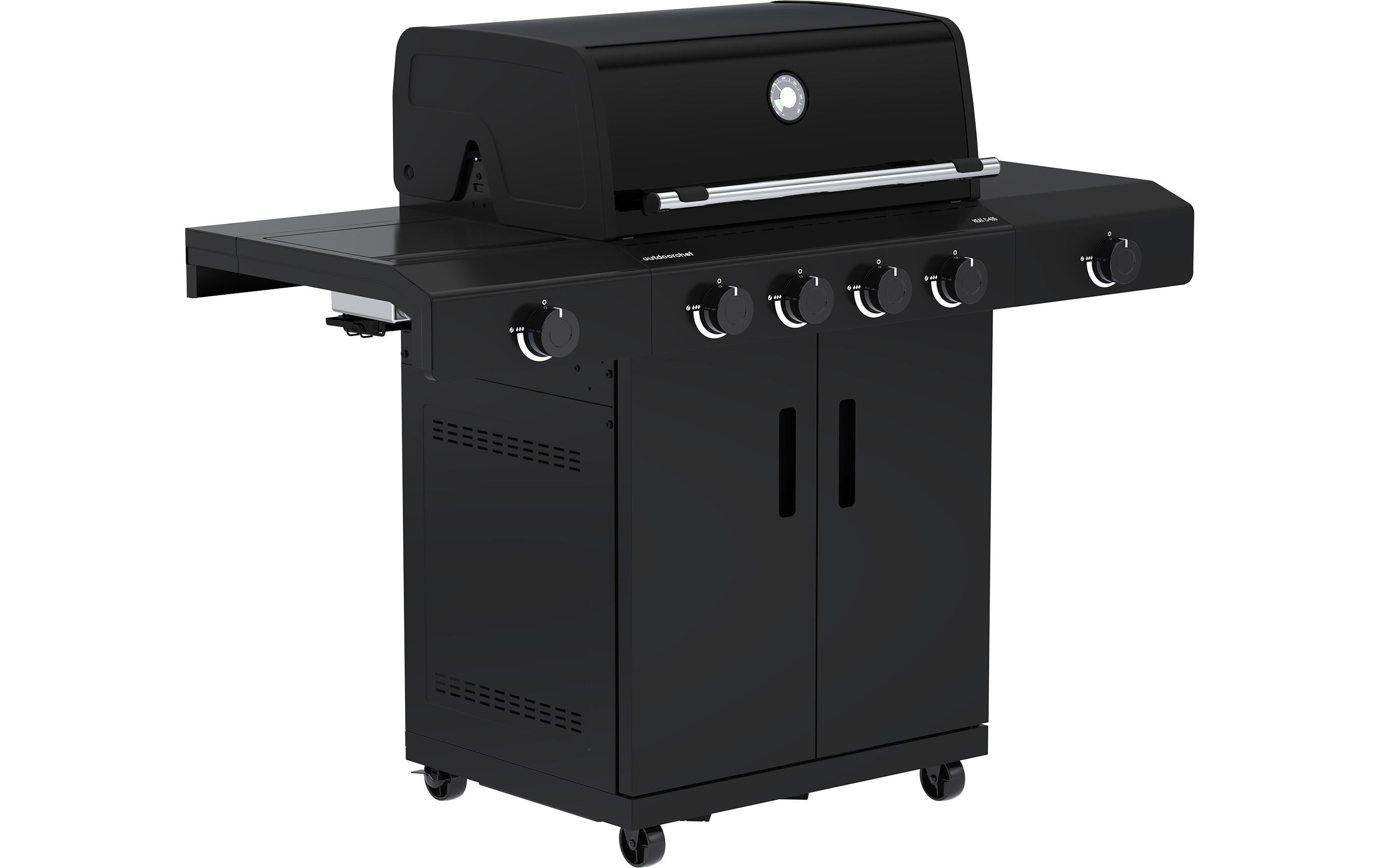 HEAT Gasgrill Grillstation 4-Brenner Schwarz Metall Grills & Feuerstellen Outdoorchef