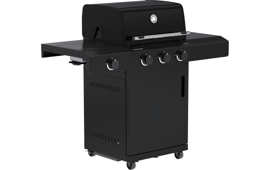 GRILLSTATION HEAT Gasgrill 3 Brenner Schwarz 133 cm Grills & Feuerstellen Outdoorchef