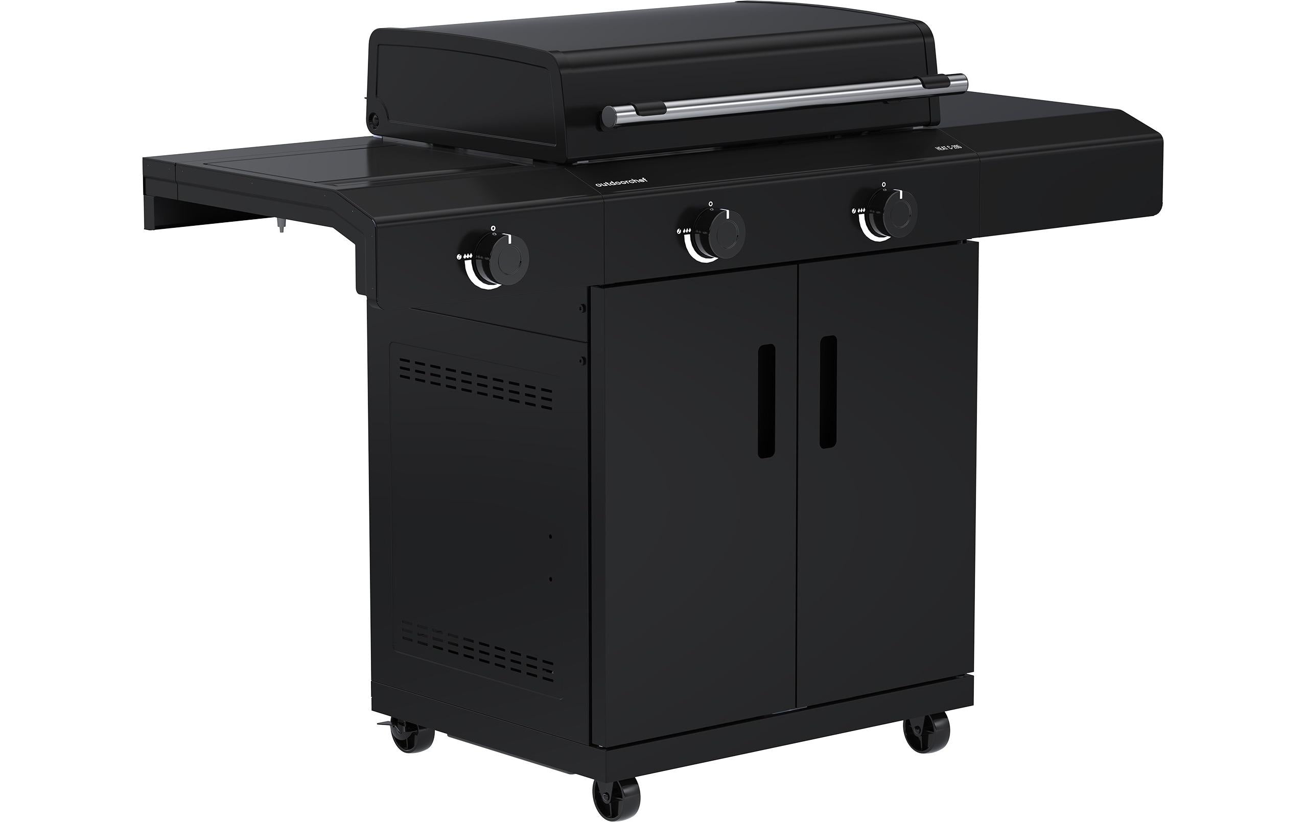 Heat Gasgrill Grillstation 2-Brenner Schwarz Metall 145 cm Grills & Feuerstellen Outdoorchef