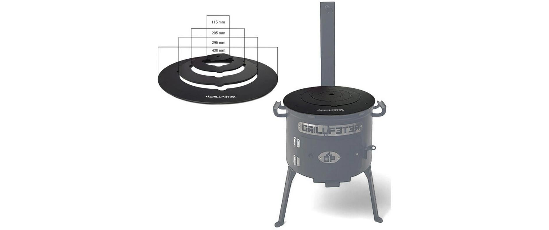 Utschak Grillplatte Stahl rund Ø40 cm für Grillabende Grills & Feuerstellen GRILLPETER