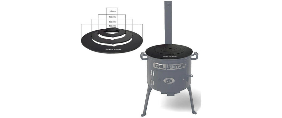 Utschak Grillplatte Stahl rund Ø40 cm für Grillabende Grills & Feuerstellen GRILLPETER