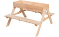 Esschert Design Picknicktisch mit Sandkasten Holz 93 x 88 x 60 cm