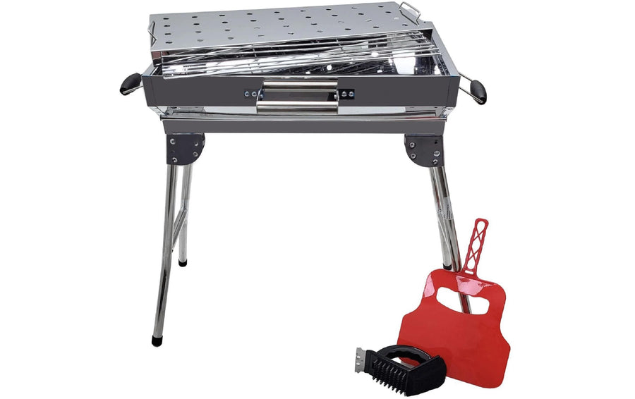 Mangal Iskander Holzkohlegrill Edelstahl Silber 30x18 cm Grills & Feuerstellen GRILLPETER