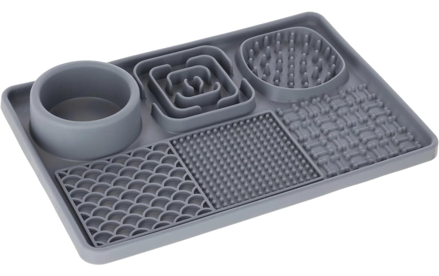 Kerbl Schleckmatte XL Grau, 30 x 20 x 4 cm