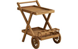 House Nordic Servierwagen Pasaku, 86 x 50 x 81 cm, Teakholz, Natur