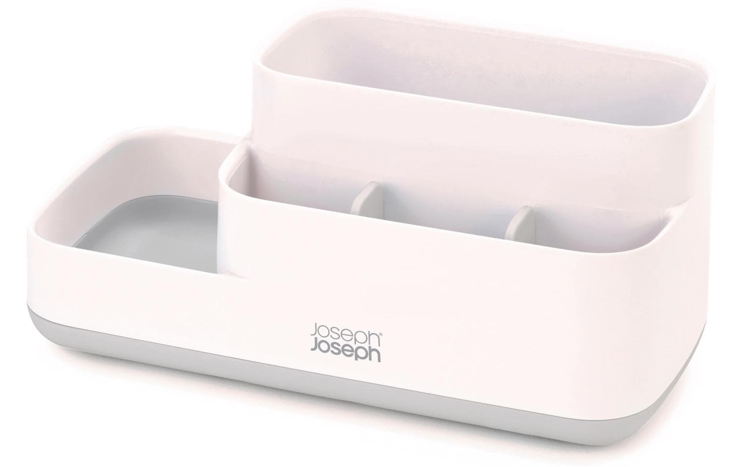 Joseph Joseph Bad-Utensilienhalter EasyStore, Weiss / Grau, 5 x 12 x 12 cm