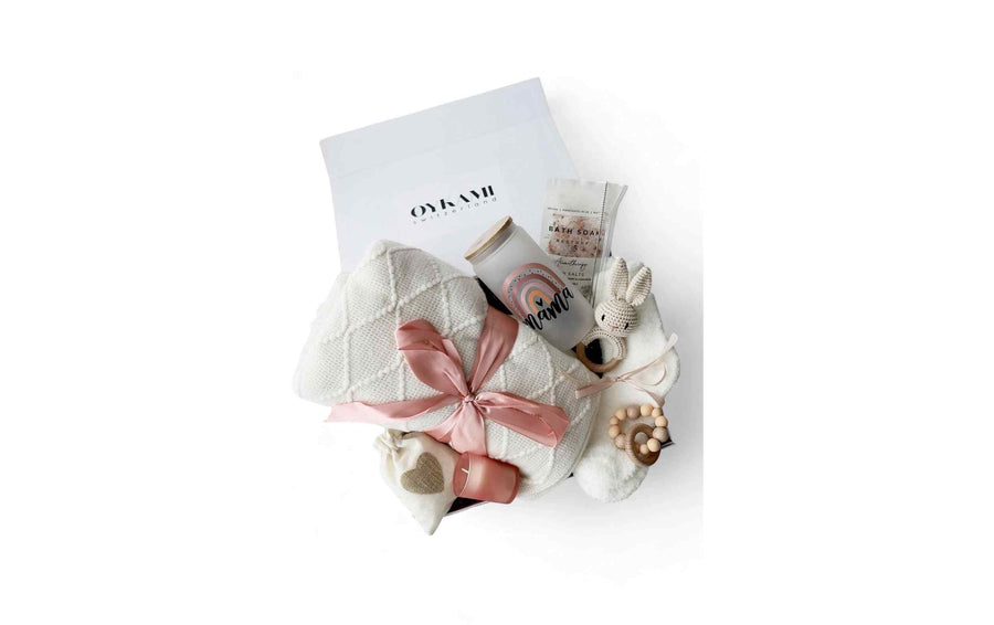 Oykami Mama und Baby Geschenkbox «Kapstadt» Weiss/Rosa