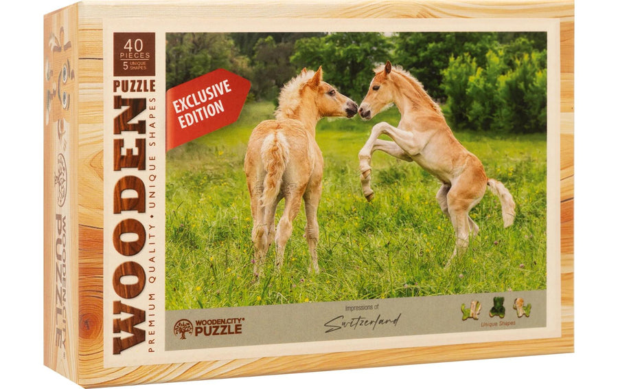 Wooden City Holz-Puzzle Fohlen 40 Teile