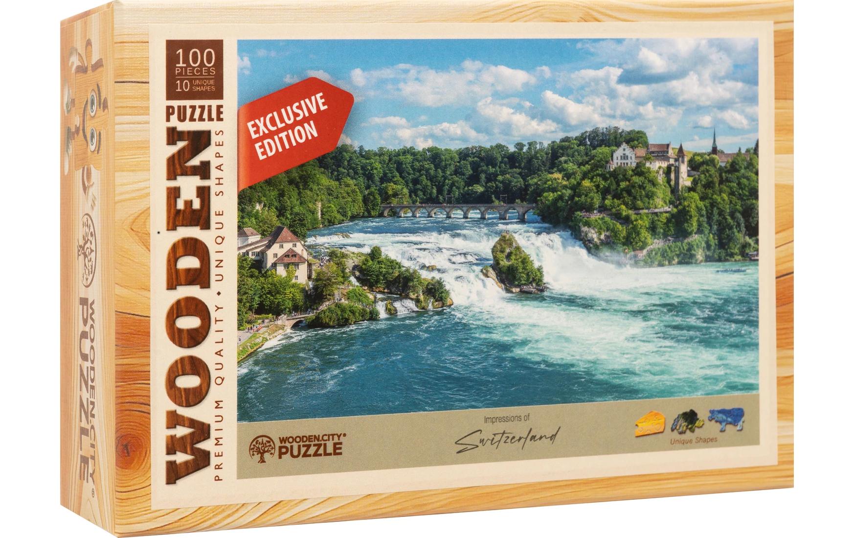 Wooden City Holz-Puzzle Rheinfall 100 Teile