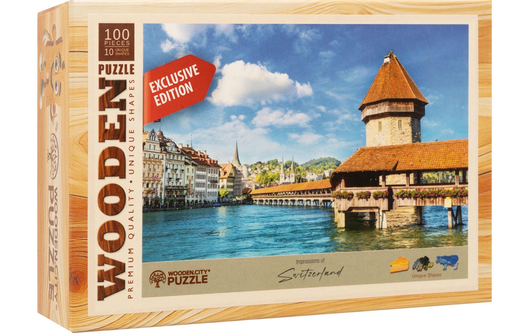 Wooden City Holz-Puzzle Kapellbrücke 100 Teile
