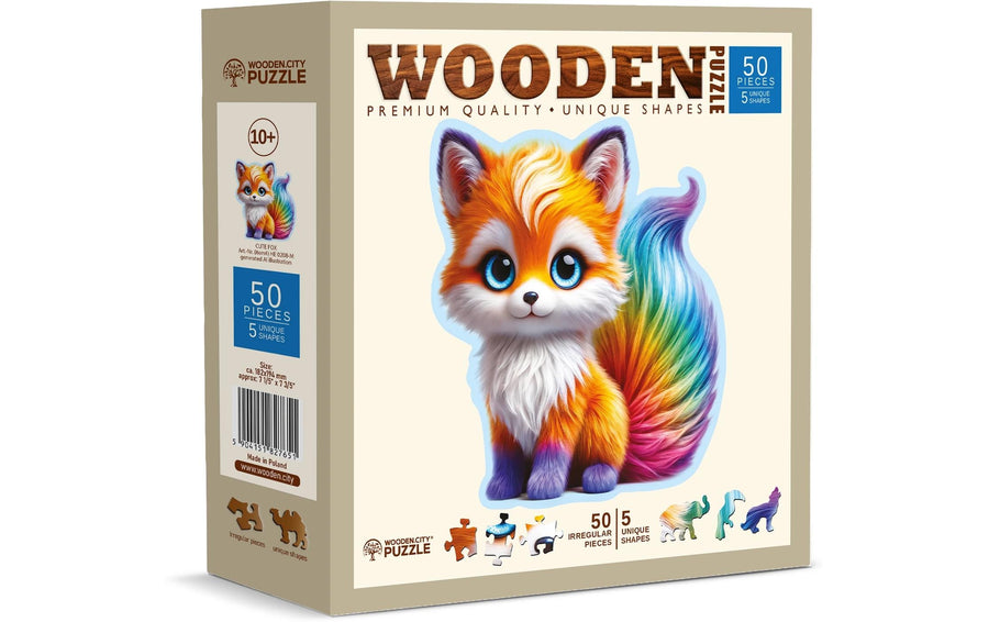 Wooden City Holz-Puzzle Cute Fox M 50 Teile