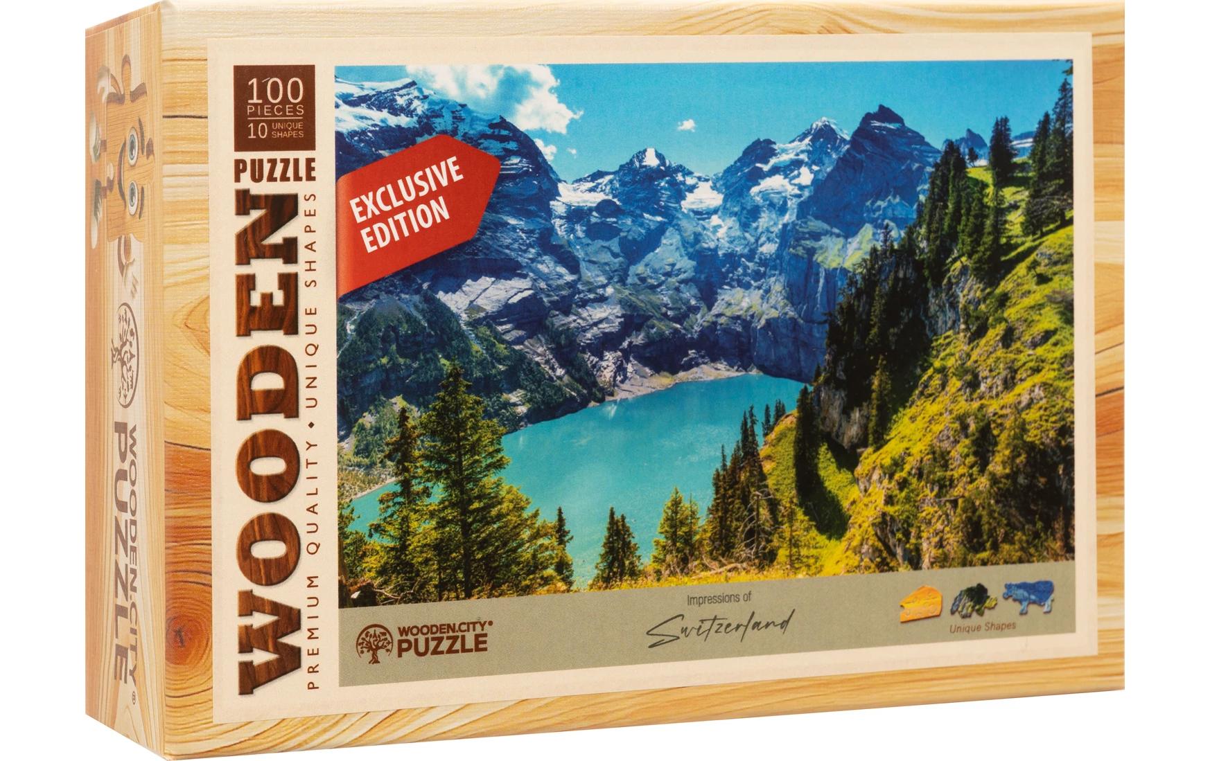 Wooden City Holz-Puzzle Oeschinensee 100 Teile