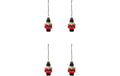 Weihnachtsschmuck Tino 4er Set Rot Glas 7x4.5 cm
