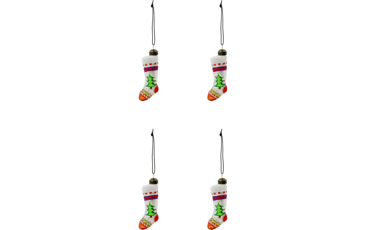 Weihnachtskugel Socken 4er Set 9.5x2.5 cm House Doctor