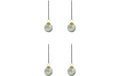 Weihnachtskugel Fiore 4er Set, 6 cm, Glas