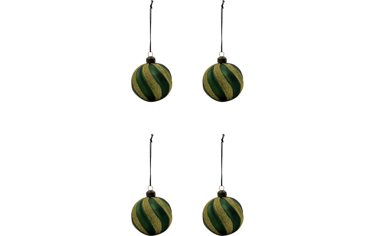 Weihnachtsschmuck Weihnachtskugel Green 4er Set House Doctor
