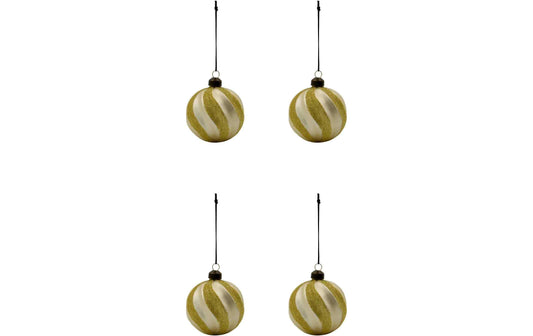 House Doctor Weihnachtskugeln 4 Stück Ø 8 cm Gold/Champagne