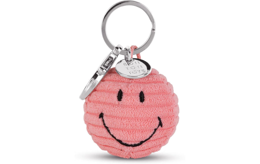 Bon Ton Toys Schlüsselanhänger Smiley ECO Kordsamt Pink 4.5 cm