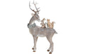 Weihnachtsfiguren Dekofigur Hirsch mit Tieren 16x26x5cm G.Wurm