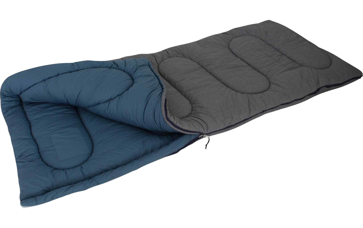 Eurotrail Texel XL Deckenschlafsack Baumwolle, Blau/Grau
