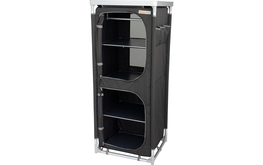 Eurotrail Paris Steckschrank Grau Polyester mit Kleiderstange 90x50x180 cm Sport & Freizeit > Camping > Camping Zubehör Eurotrail