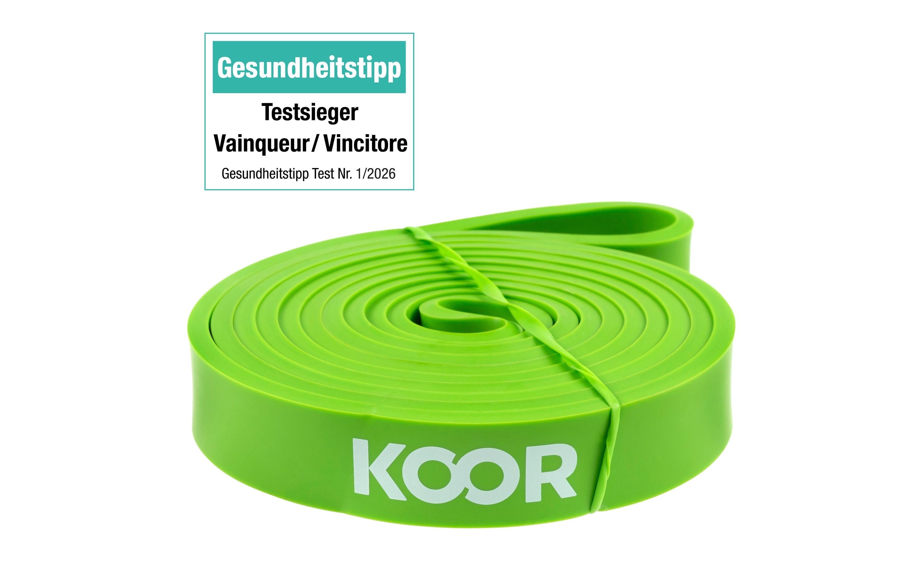 KOOR Fitnessband Widerstandsband aus Gummi grün mittel Sport & Freizeit > Fitness > Zubehör KOOR