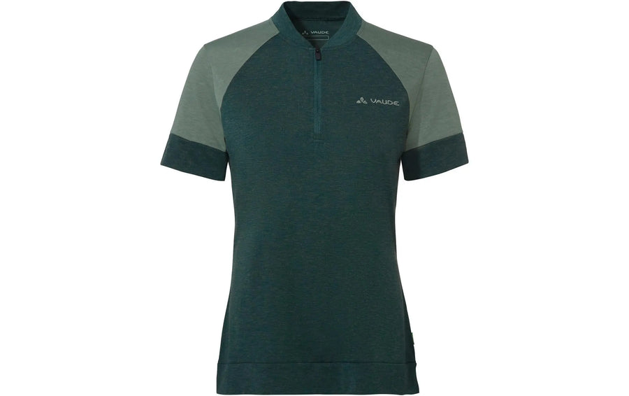 VAUDE Damen T-Shirt Wo Altissimo Q-Zip deep pond Grün