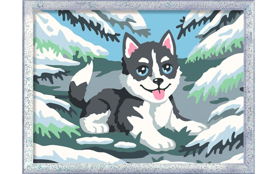 Ravensburger Malen nach Zahlen Frecher Husky Mehrfarbig