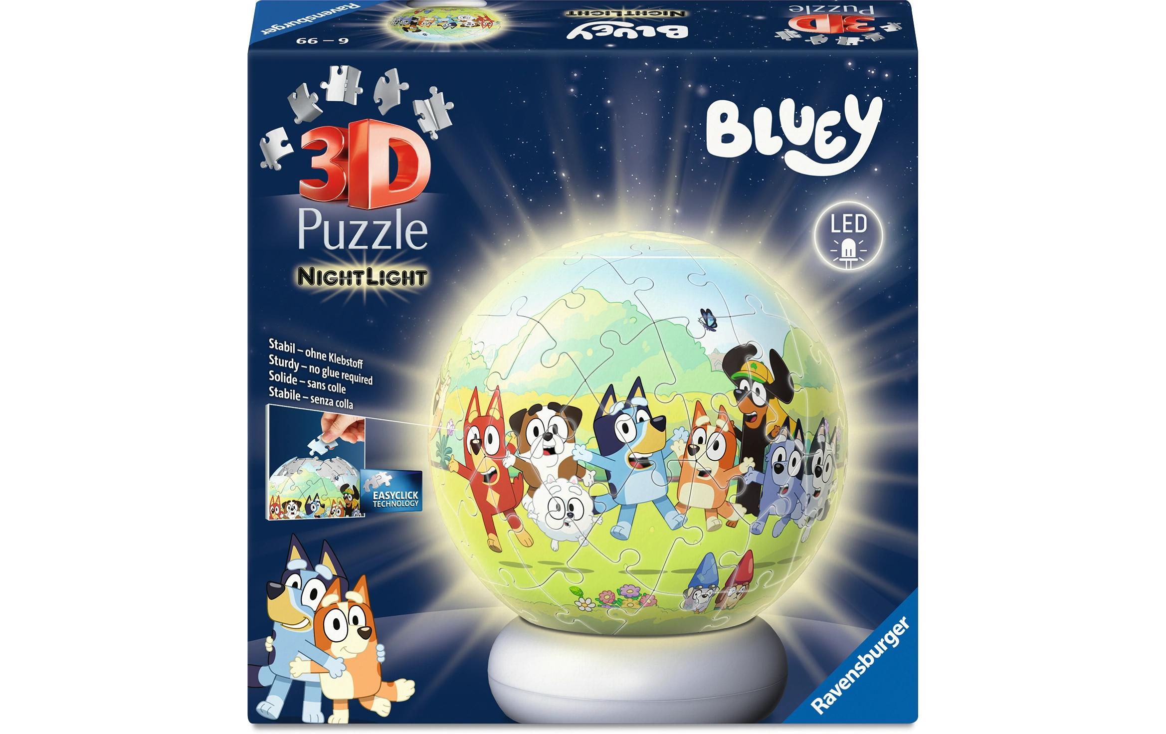 Ravensburger Puzzle-Ball Nachtlicht Bluey 72 Teile 13 cm