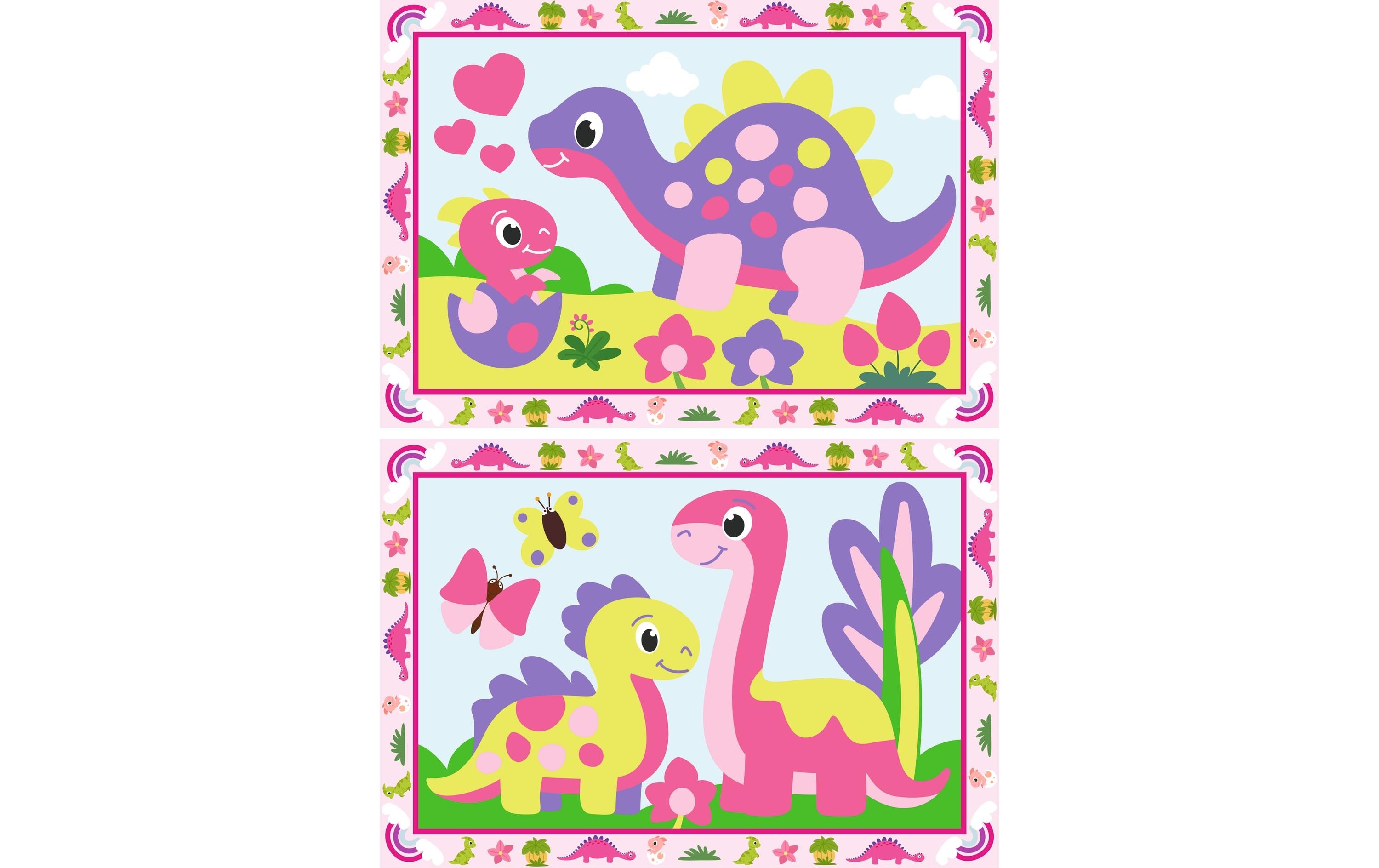 Ravensburger Malen nach Zahlen Bunte Dinos Acrylfarben
