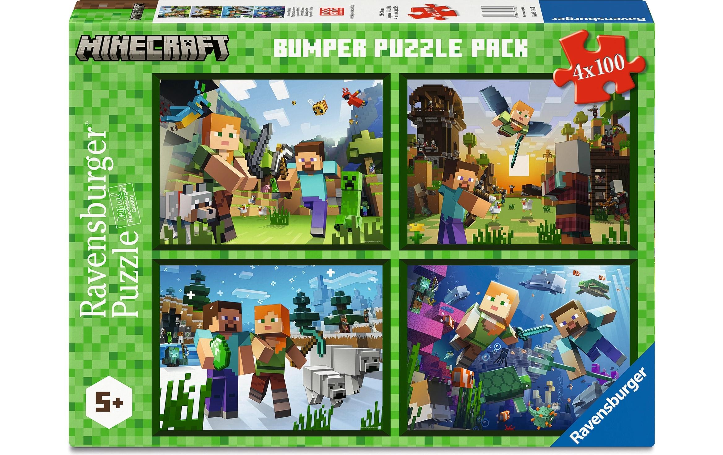 Ravensburger Puzzle Minecraft 4 x 100 Teile