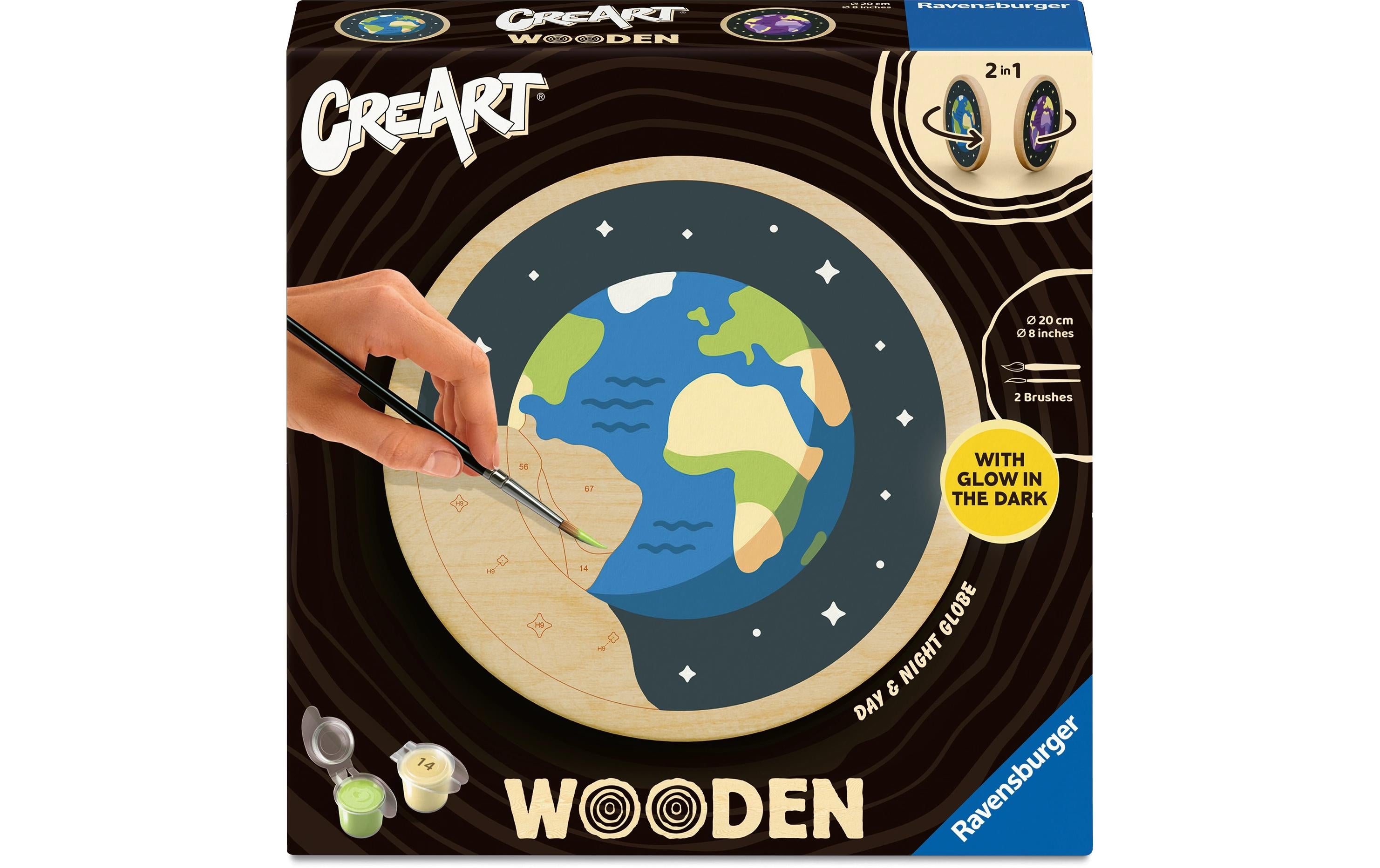 Ravensburger CreArt Wooden – Malen nach Zahlen – Tag und Nacht