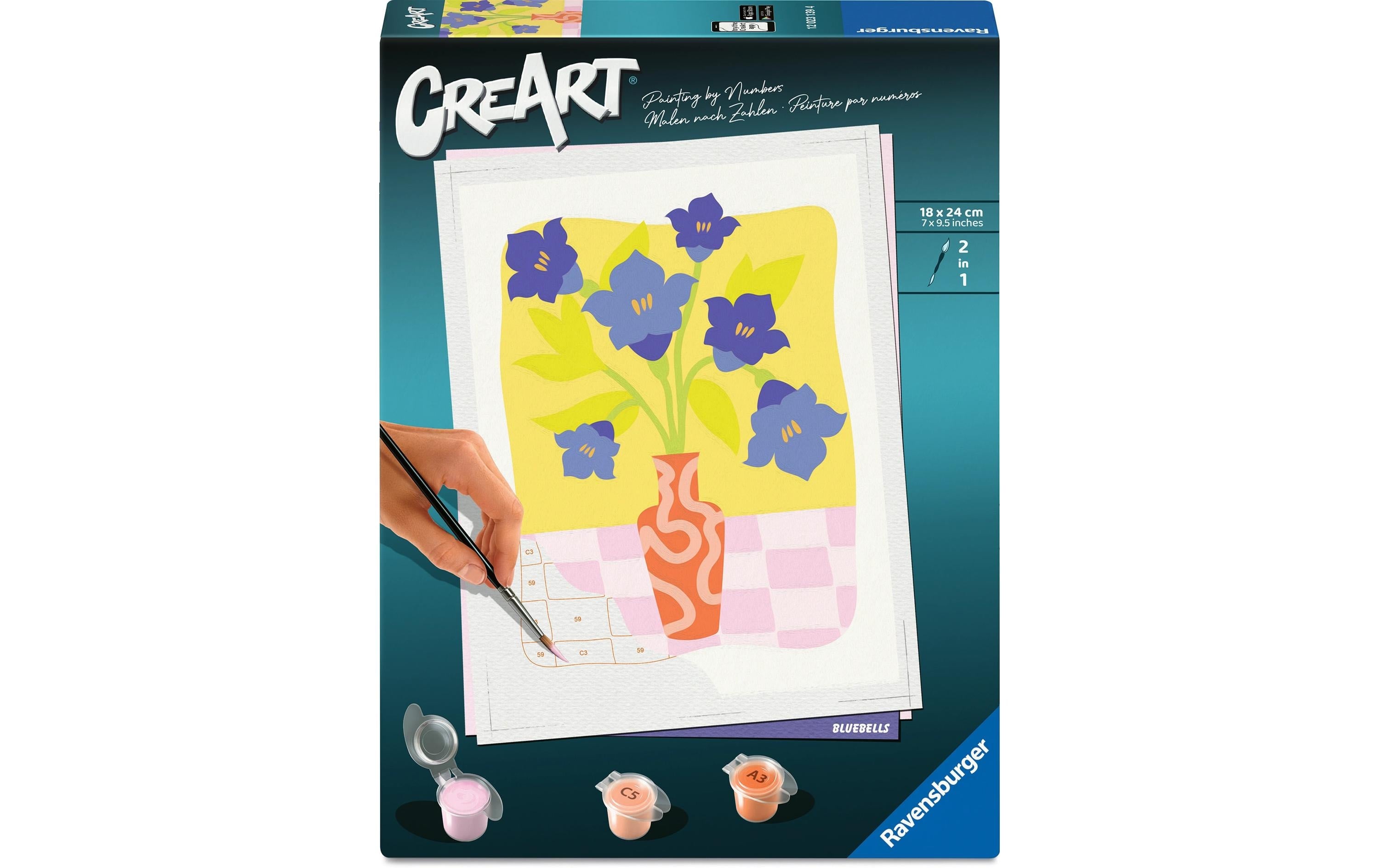 Ravensburger Malen nach Zahlen Glockenblumen mit Acrylfarben