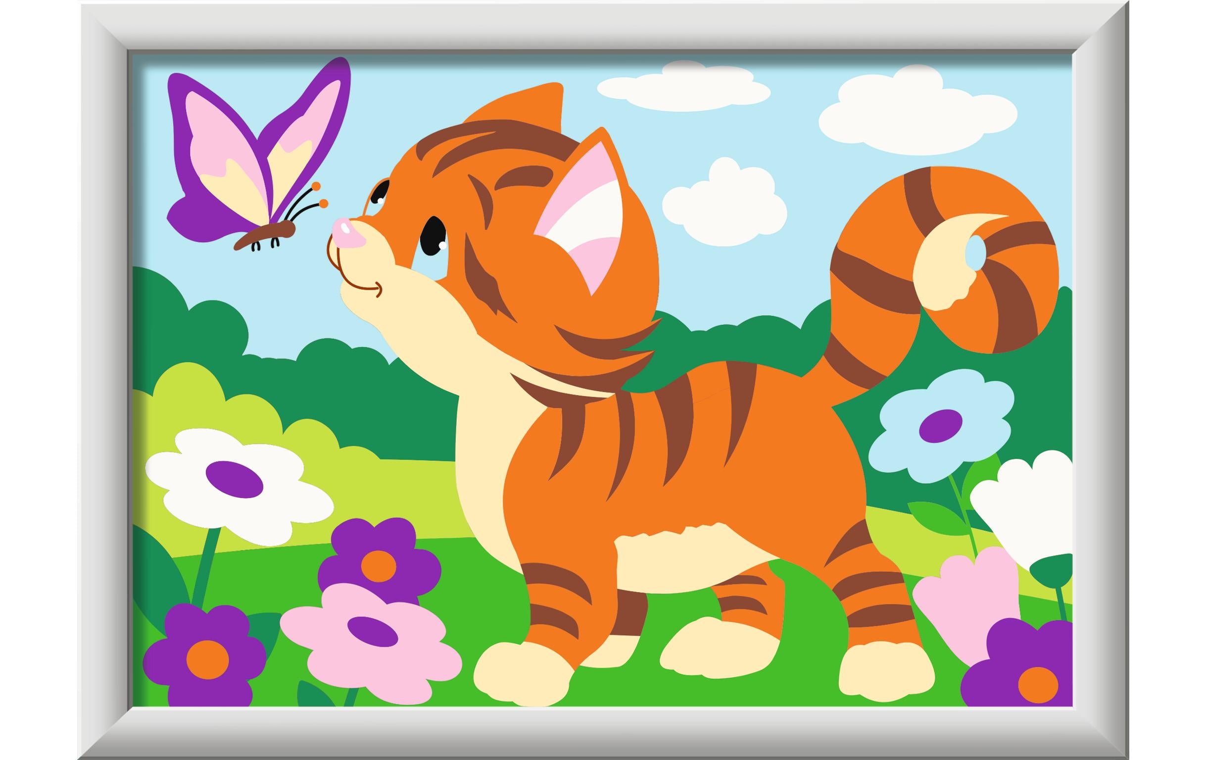 Ravensburger Malen nach Zahlen Katze mit Schmetterling Mehrfarbig
