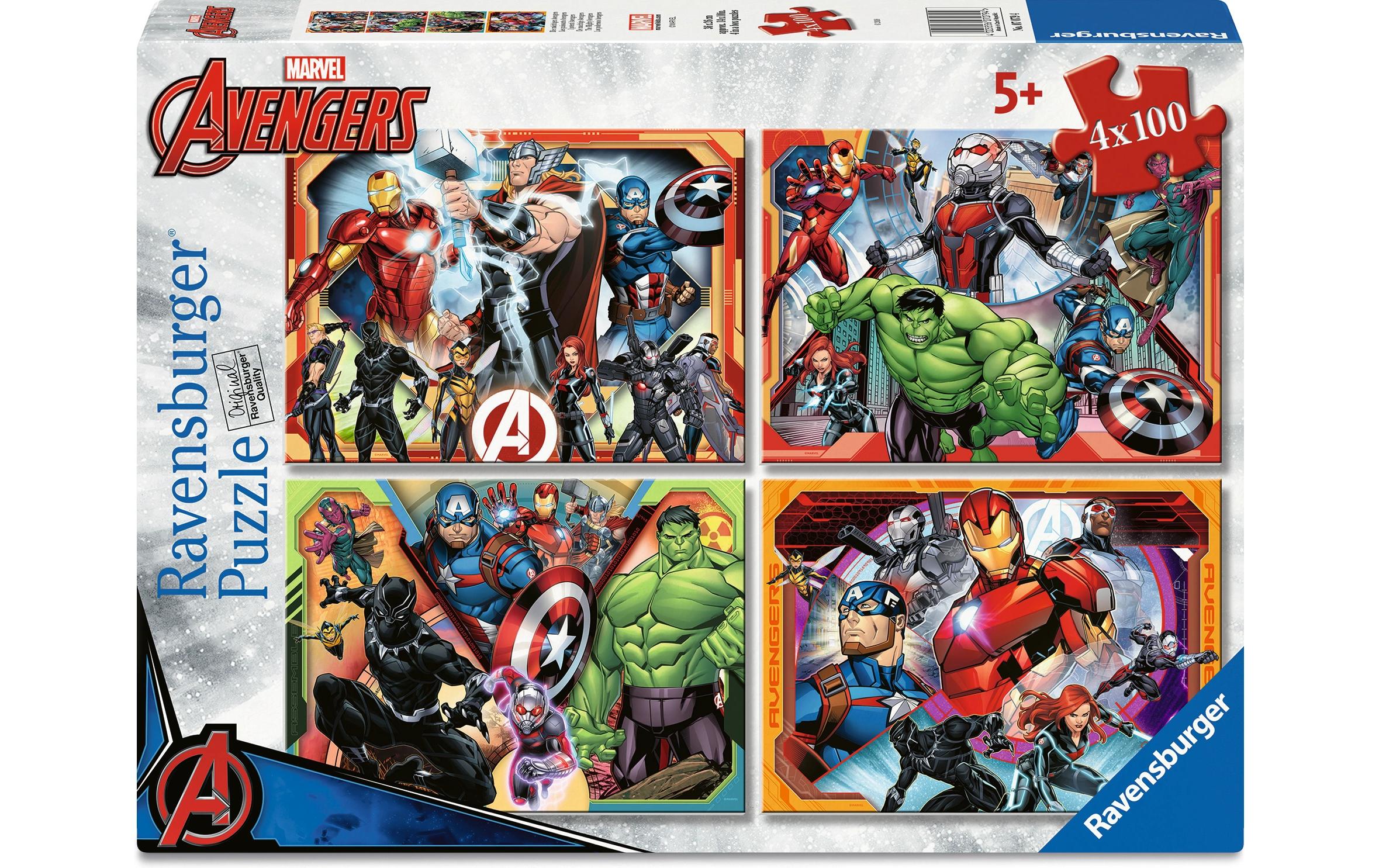 Ravensburger Puzzle-Set Avengers Marvel 4 x 100 Teile