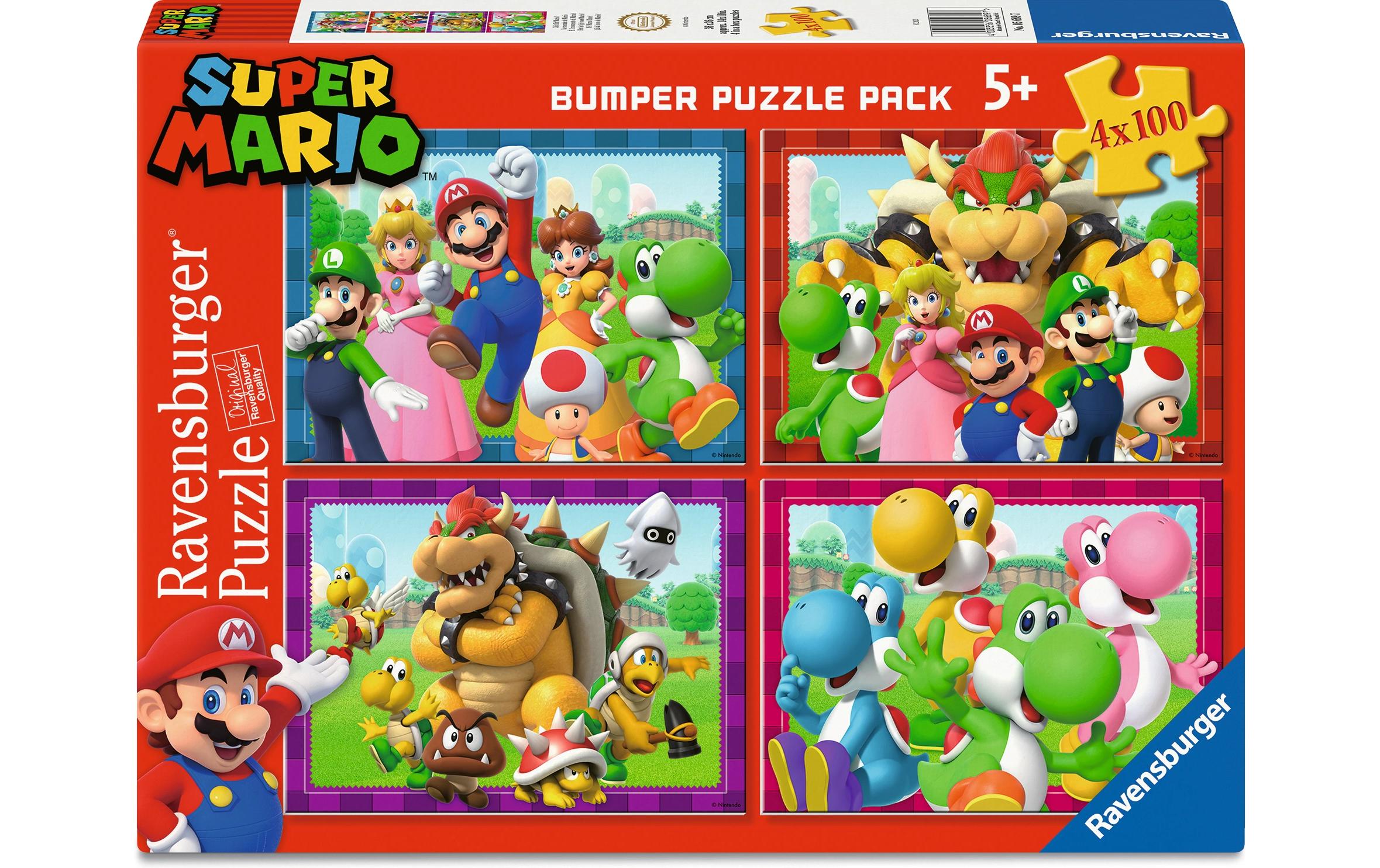 Ravensburger Kinderpuzzle Super Mario 4x 100 Teile